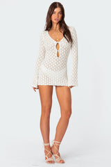 Brie Cut Out Crochet Mini Dress