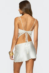 Shelley Asymmetric Crochet Top