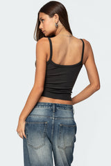 Aspyn V Neck Ribbed Tank Top