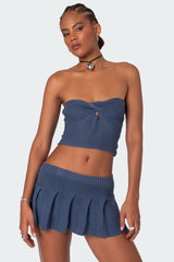 Kiera Twist Front Knit Tube Top