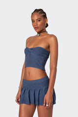 Kiera Twist Front Knit Tube Top