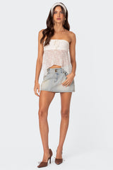 Rumble Washed Denim Mini Skirt