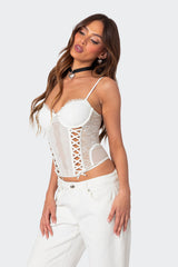 Becki Sheer Lace Cupped Corset