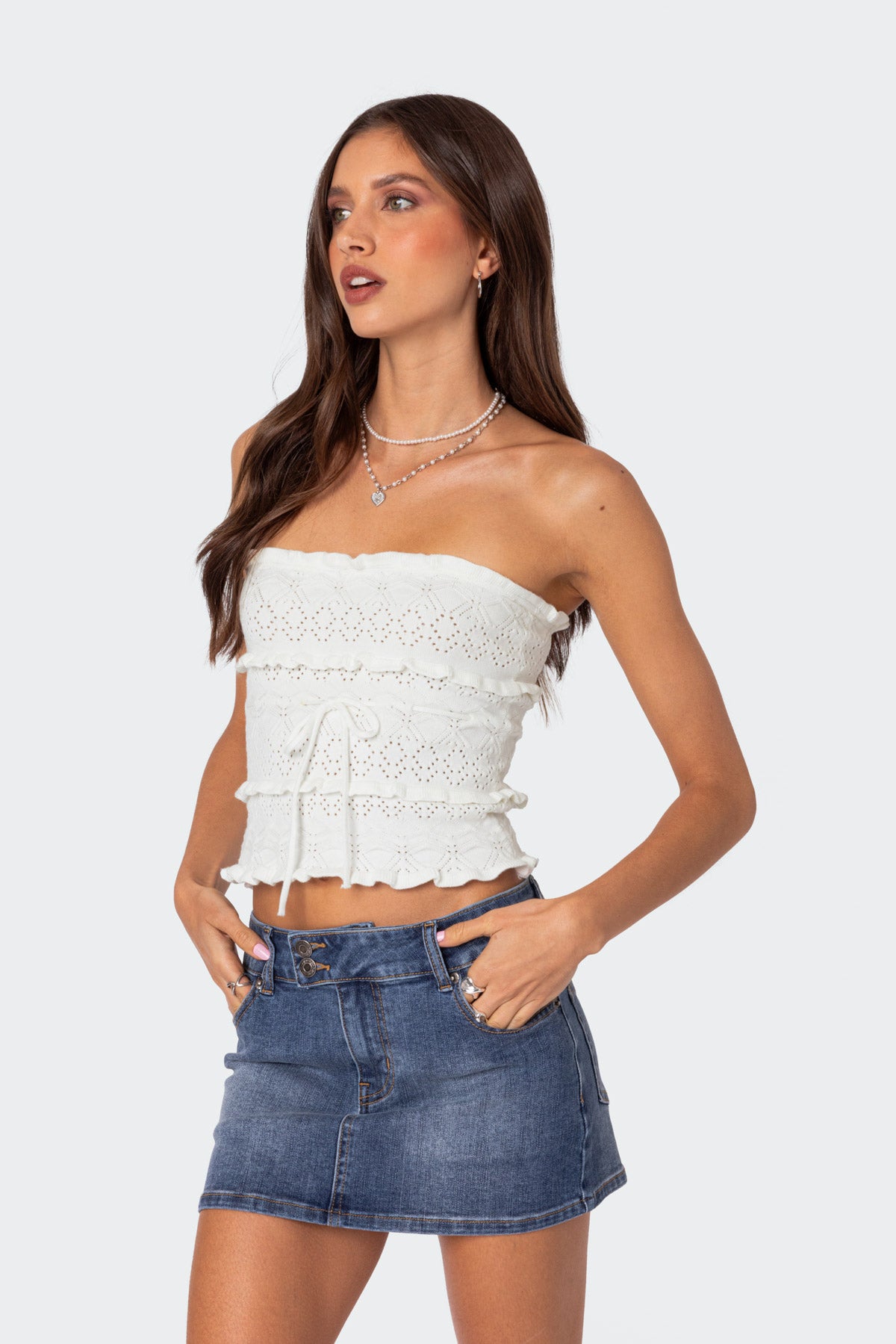 Cecily Strapless Knit Top