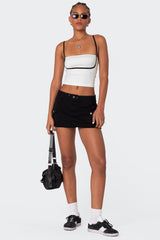 Yang Contrast Strap Tank Top