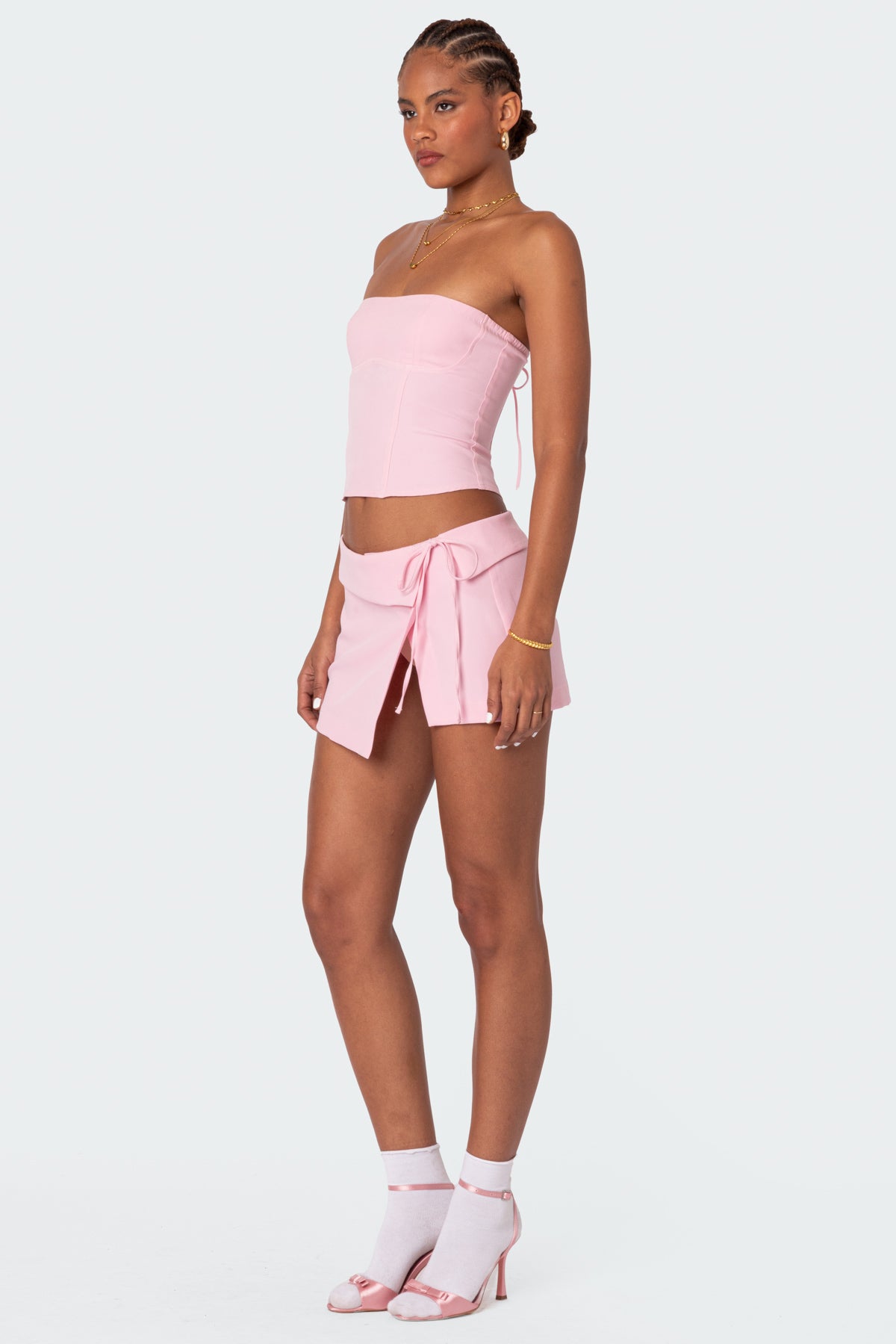 Selena Asymmetric Wrap Mini Skirt