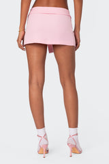 Selena Asymmetric Wrap Mini Skirt