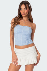 Veronika Ruched Mesh Top