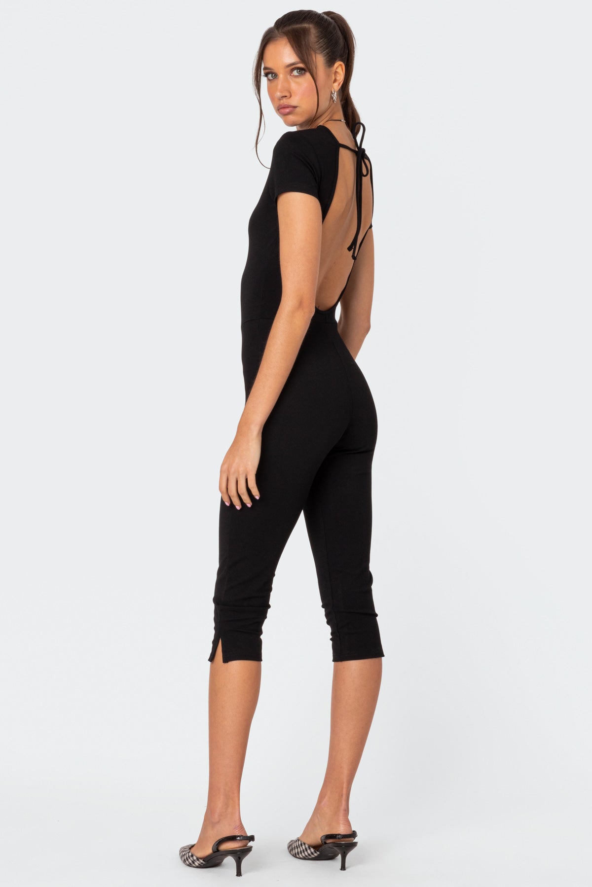 Capri Open Back Jumpsuit