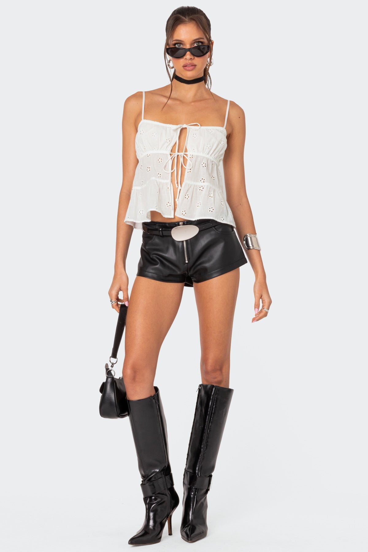 Zippy Faux Leather Micro Shorts