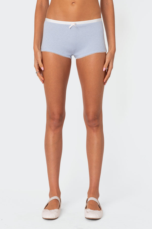 Mariana Pointelle Micro Shorts