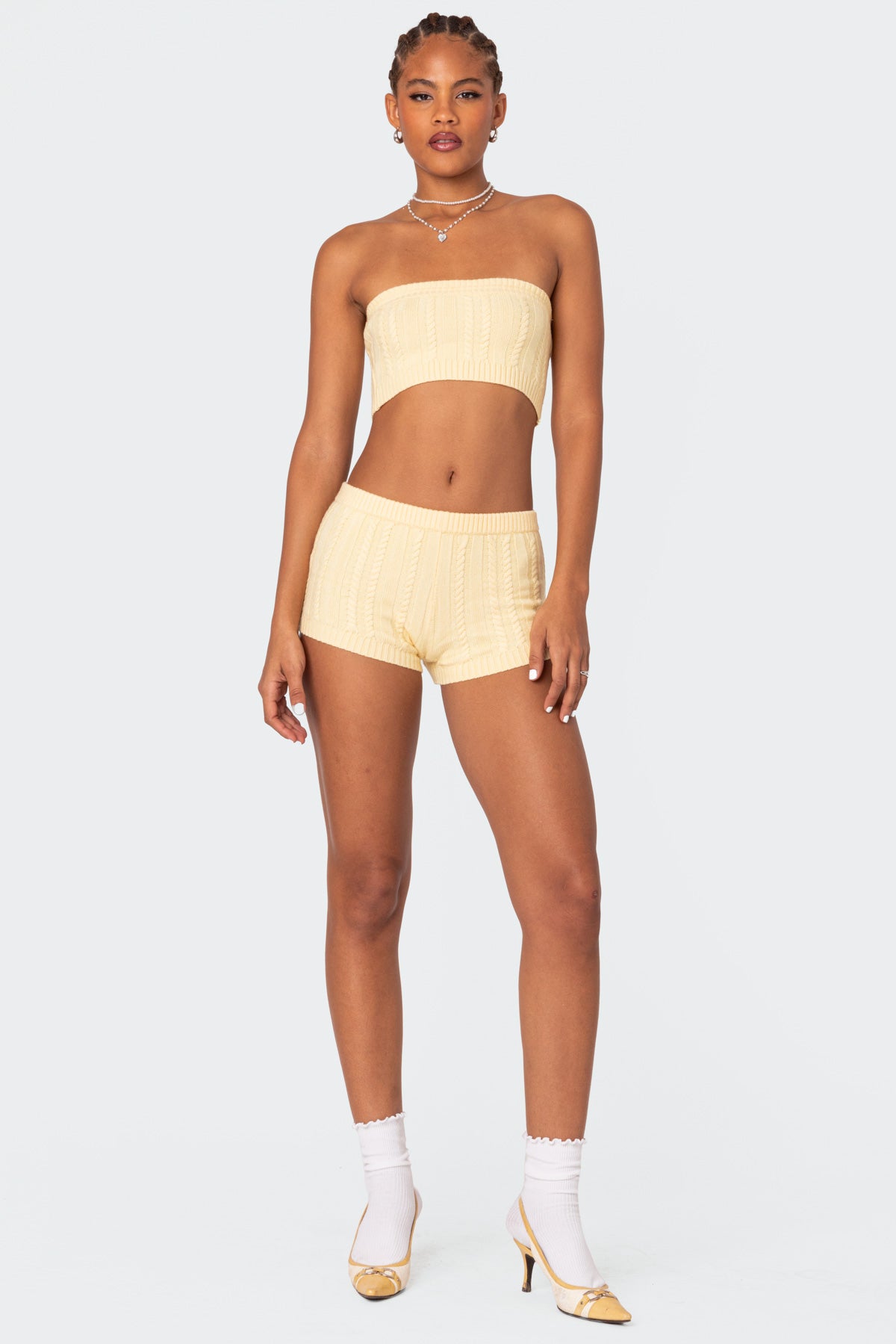 Raegan Cable Knit Shorts