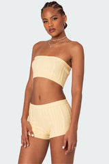 Raegan Cable Knit Bandeau Top