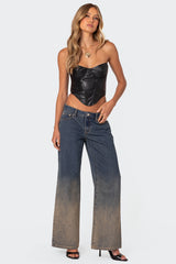 Mud Wash Low Rise Slouchy Jeans