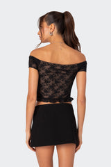 Addie Off Shoulder Lace Top