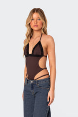 Strappy Lace Trim Bodysuit