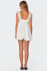 Rayne Lacey Babydoll Mini Dress