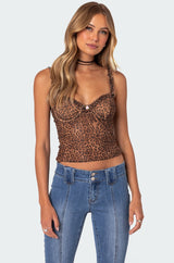 Lidia Sheer Mesh Bra Top