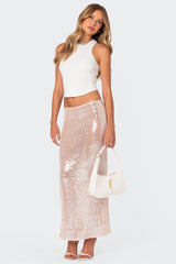 Riki Sheer Sequin Maxi Skirt