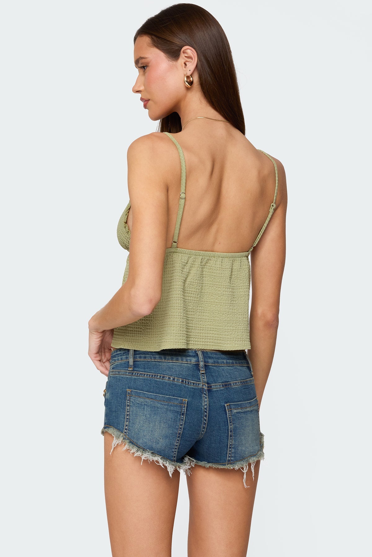 Brianne Textured Babydoll Tank Top