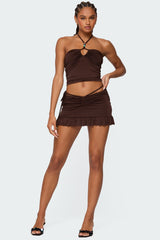 Koda Ruched Mini Skirt