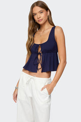 Alesia Tie Front Tank Top