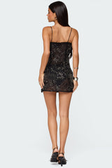 Romey Beaded Chiffon Mini Dress