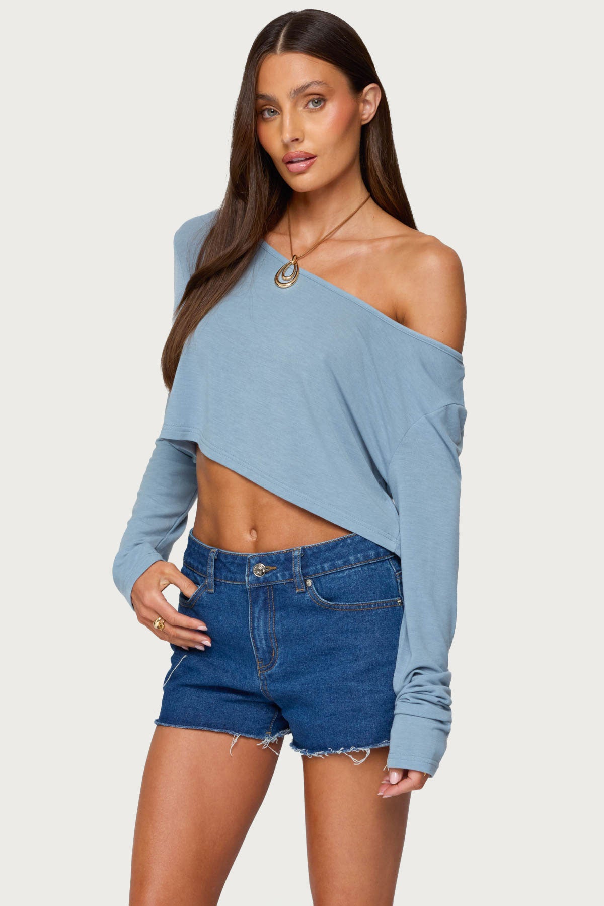 Cropped Off Shoulder Top