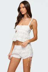 Mina Backless Eyelet Babydoll Top