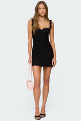 Rosine Lacey Cupped Mesh Mini Dress