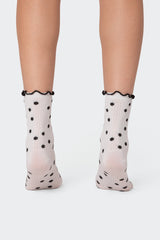 Polka Dot Frill Socks