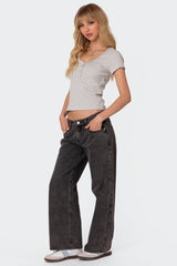 Petite Raelynn Washed Low Rise Jeans