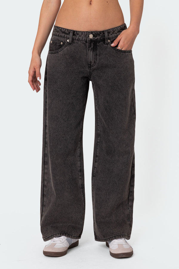 Petite Raelynn Washed Low Rise Jeans