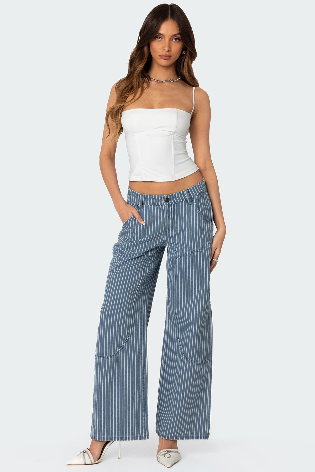 Striped Carpenter Jeans