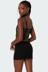 Adira Lace Keyhole Corset