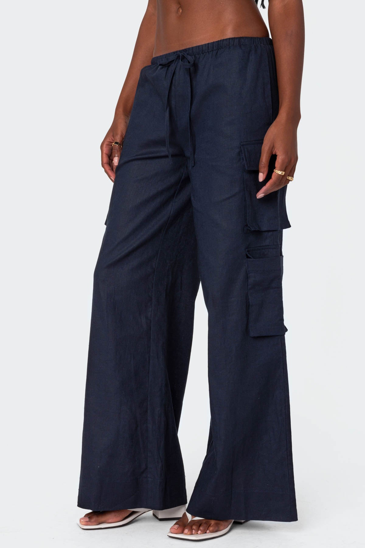 Bristol Linen Look Cargo Pants