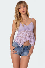 Orchid Sheer Lace Top