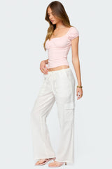 Oleana Gathered Bust Top