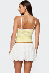 Linnea Layered Contrast Lacey Bra Top