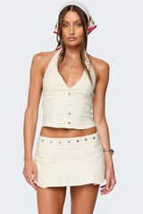 Keli Buckle Halter Top