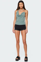 Rhia Cowl Neck Halter Top