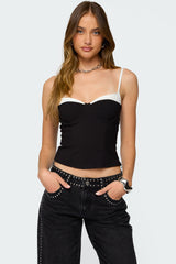 Contrast Peekaboo Corset