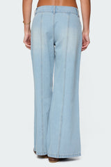 Charlie Panel Stitch Low Rise Bootcut Jeans