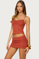 Josephina Textured Floral Tank Top