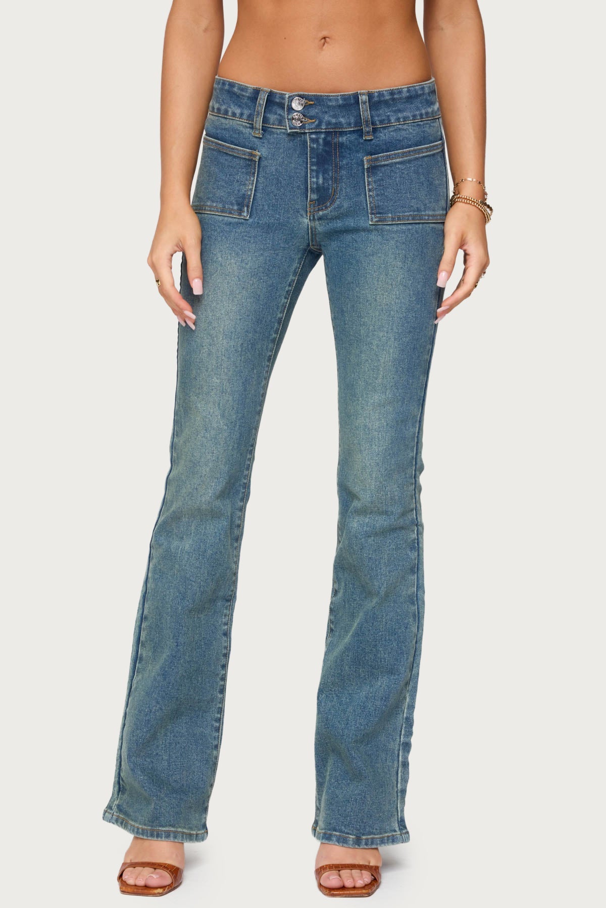 Mattea Low Rise Flared Jeans