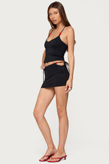 Maree Bead Cut Out Mini Skirt