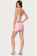 Wynne Chiffon Ruffle Corset