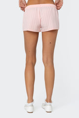 Irene Low Rise Pointelle Micro Shorts