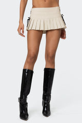 Margaret Pleated Ribbon Mini Skort