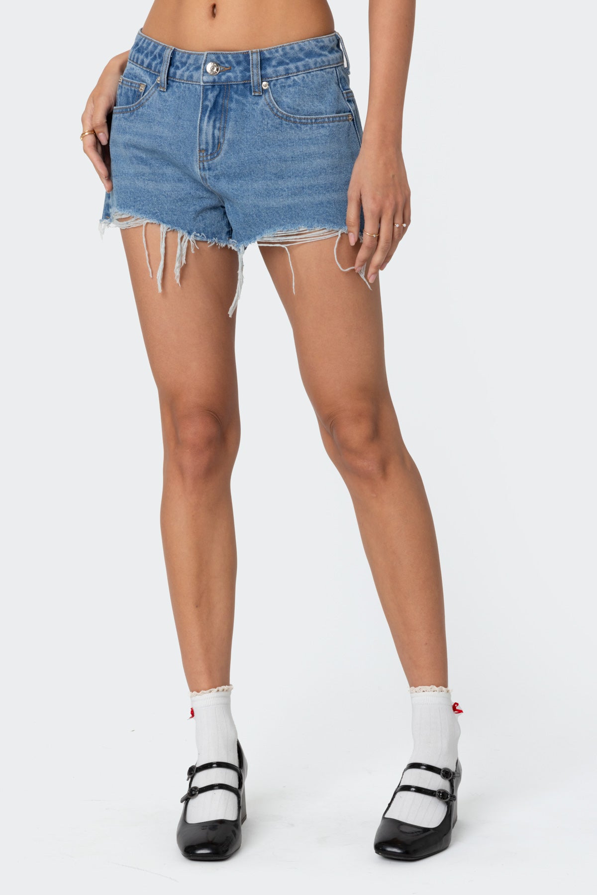 Fern Mid Rise Denim Shorts